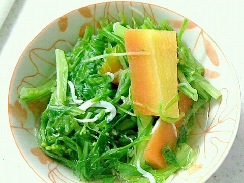 水菜と釜あげシラスのちゃっちゃっと煮